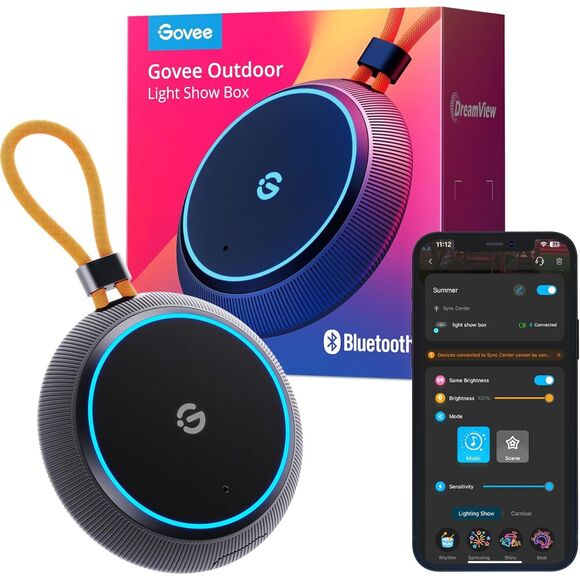 Govee Outdoor Light Show Box, 22 Music Modes & 20 Scene Modes, Bluetooth (9058) - Picture 1 of 8